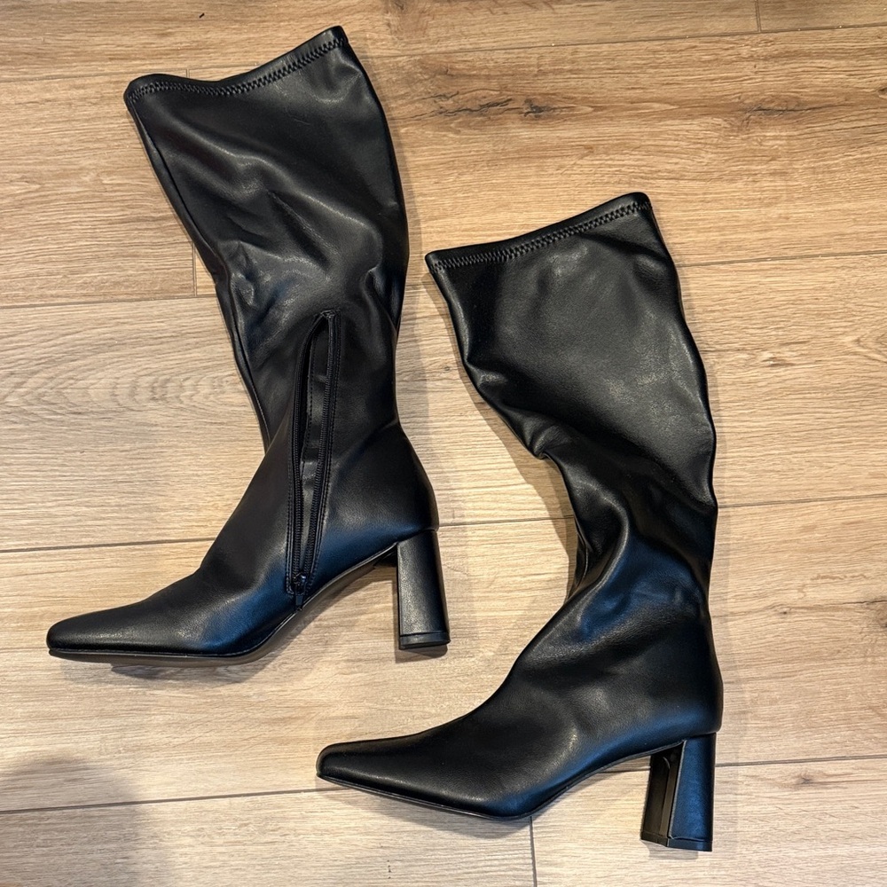 Steve Madden Black Heeled Boots